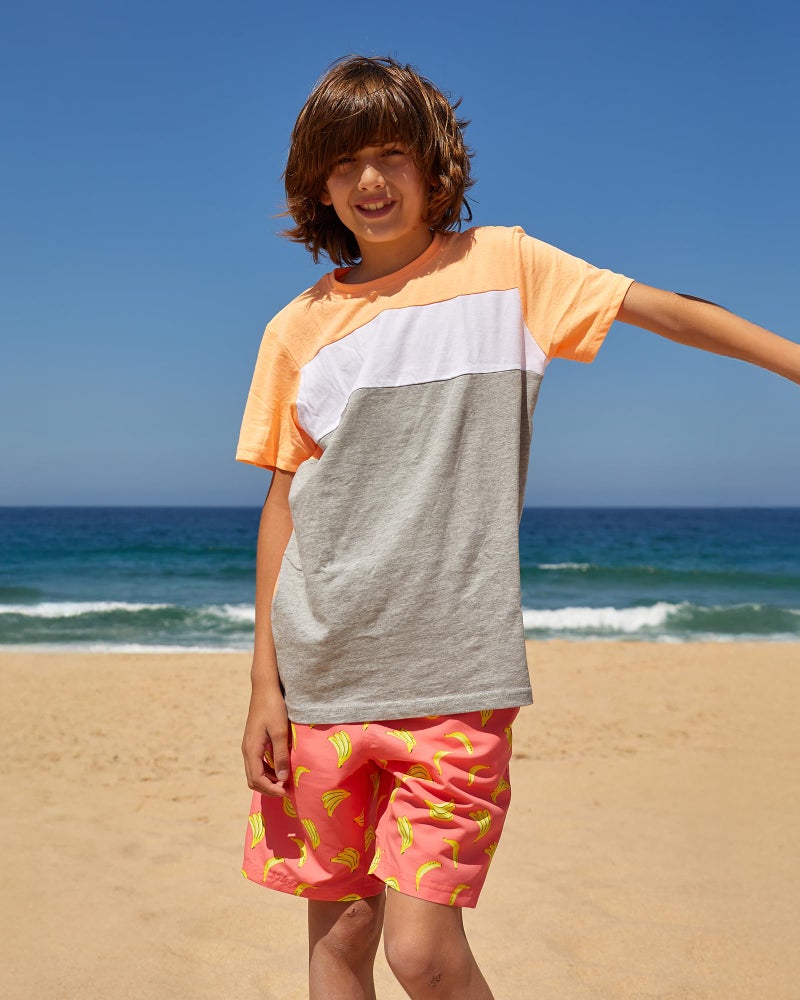 maamgic Boys Swim Trunks Toddler Swim Shorts Little Boys Bathing Suit Swimsuit Toddler Boy Swimwear,Banana Orange,14 T - Image 2